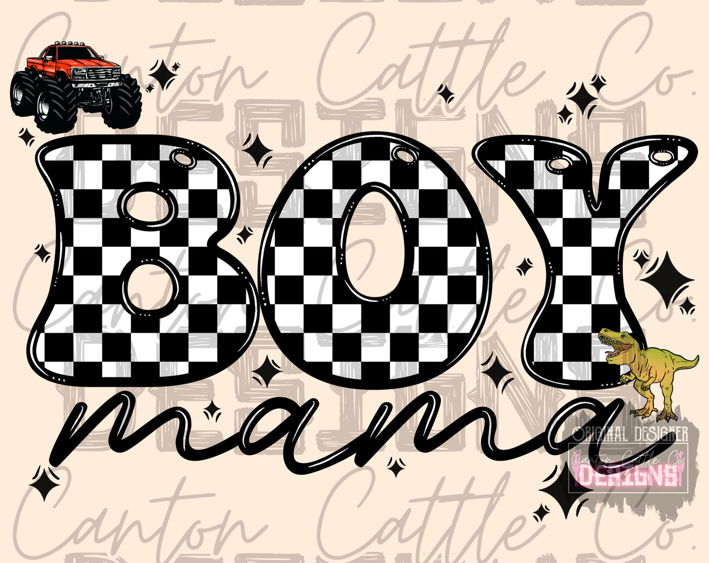 Boy Mama Retro PNG